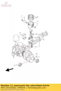 yamaha 49A116563000 rolamento plano, biela - Lado inferior