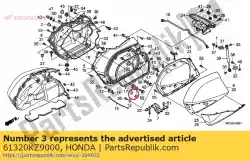 Ici, vous pouvez commander le caoutchouc, protection de phare auprès de Honda , avec le numéro de pièce 61320KZ9000: