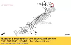 honda 33718GAS900 collarín, montaje de luces traseras - Lado inferior