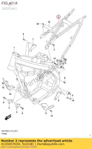 suzuki 4120037K00 rail comp, asiento - Lado inferior