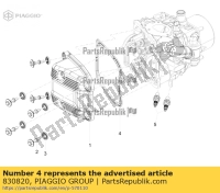 830820, Aprilia, Head cover gasket, New