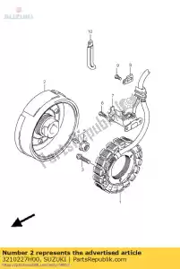 suzuki 3210227H00 conjunto do rotor - Lado inferior