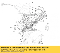 Aprilia 834038, Inbusbout, OEM: Aprilia 834038