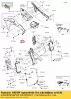 49089093625M, Kawasaki, 01 carénage-moteur,lh,l.green+ kawasaki kx250f kx250 250 , Nouveau