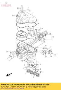 yamaha 904671417100 grampo - Lado inferior