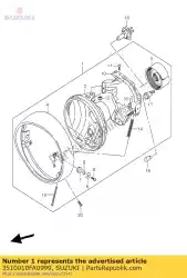 Ici, vous pouvez commander le lampe frontale assy auprès de Suzuki , avec le numéro de pièce 3510010FA0999: