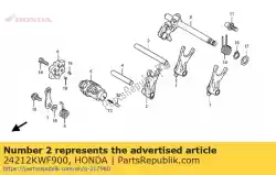 Ici, vous pouvez commander le fourche c, changement de vitesse auprès de Honda , avec le numéro de pièce 24212KWF900: