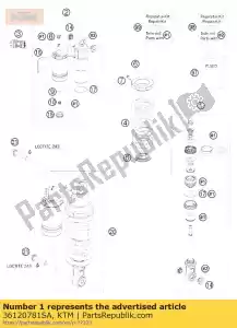 ktm 36120781SA monoshock parte inferior cpl. - Lado inferior