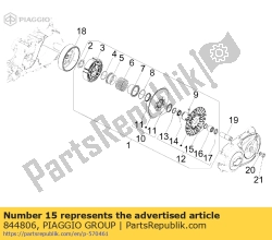 Aprilia 844806, Pakking ring, OEM: Aprilia 844806