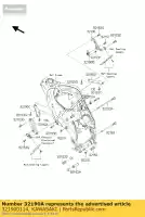 321900114, Kawasaki, staffa motore, lh, lwr kawasaki zx10r ninja c  zx 10rr 10r 1000 , Nuovo