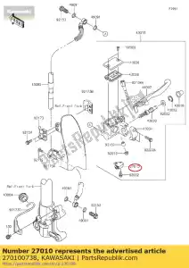 Kawasaki 270100738 interrupteur, frein - La partie au fond