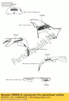 560691120, Kawasaki, patroon, zijkap, links kvf750lc kawasaki kvf 750 2012, Nieuw