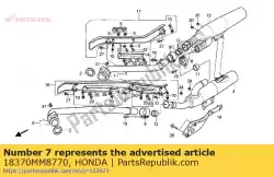 Here you can order the pipe,rr. Ex. From Honda, with part number 18370MM8770: