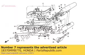 Honda 18370MM8770 tubo, rr.ex. - Il fondo