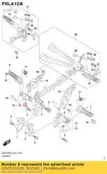 Here you can order the reinf. Footrest from Suzuki, with part number 4353141G20: