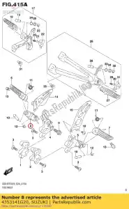 Suzuki 4353141G20 reinf.footrest - Bottom side