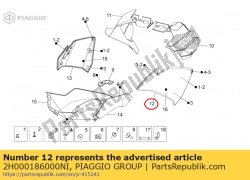 Aprilia 2H000186000NI, Lh lat.fairing. nero, OEM: Aprilia 2H000186000NI