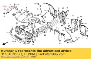 Honda 31651HN5671 socket comp.access - La partie au fond