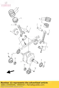 yamaha 3D8115000000 balanceador assy - Lado inferior