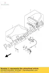 Ici, vous pouvez commander le siège assy auprès de Suzuki , avec le numéro de pièce 4510037H00V45: