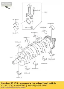 kawasaki 921391108 bushing,connecting ro zr1000-a - Bottom side