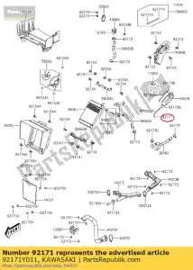 Kawasaki 92171Y011 serrer - La partie au fond