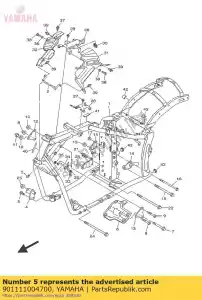 yamaha 901111004700 parafuso, hex. botão de soquete - Lado inferior