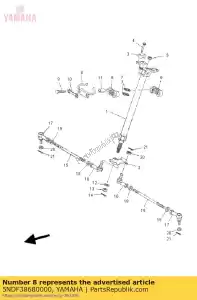 yamaha 5NDF38680000 bracket, steering - Bottom side