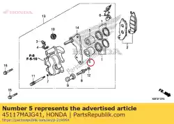 Ici, vous pouvez commander le piston a, 25x27 auprès de Honda , avec le numéro de pièce 45117MAJG41:
