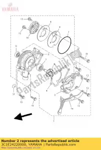 yamaha 3C1E24220000 cubierta, vivienda - Lado inferior