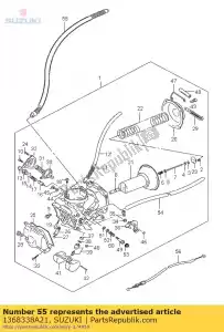 suzuki 1368338A21 assy de tuyau - La partie au fond