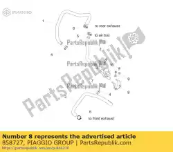 Here you can order the bracket from Piaggio Group, with part number 858727: