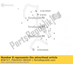 Aprilia 858727, Bracket, OEM: Aprilia 858727