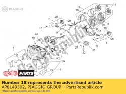 Aprilia AP8149302, Richtingaanwijzers extensie, OEM: Aprilia AP8149302