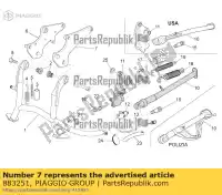 883251, Piaggio Group, lh plate moto-guzzi norge zgulps01, zgulpt00, zgulps03 1200 2014 2016 2017, New