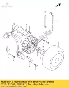 Suzuki 3210122D02 stojan - Dół