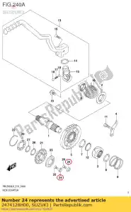 suzuki 2474128H00 houder, lager - Onderkant