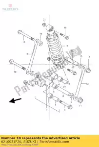 suzuki 6210031F20 absorber assy, ??r - Onderkant