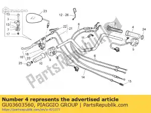 Piaggio Group GU03603560 poignée droite - La partie au fond