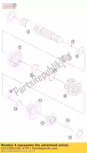 ktm 61233005100 spanwiel 5.g - Onderkant