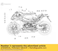 2H000936, Piaggio Group, numer rejestracyjny aprilia rsv zd4rkl00zd4rkl01 1000 2015 2016, Nowy