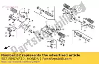 50715MCVR10, Honda, Bar comp., r. step honda vtx 1800 2005 2006, New