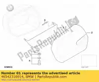 46542316914, BMW, rechter opslag partitie insert bmw   850 1100 1150 1992 1993 1994 1995 1996 1997 1998 1999 2000 2001 2002 2003 2004 2005 2006, Nieuw