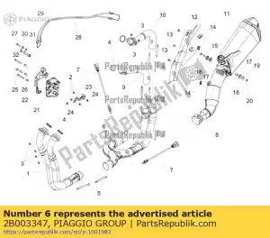 Piaggio Group 2B003347 central exhaust manifold - Bottom side