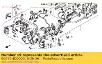 90676HC0000, Honda, Band, draad honda vfr  f gl goldwing se crosstourer x valkyrie f6c st pan european a dtc fd xd gold wing interstate i aspencade dct gl1500 gl1500se gl1500a trx300ex fourtrax sporttrax sportrax st1300 st1300a vfr1200fda vfr1200fd 1200 1500 1300 300 , Nieuw