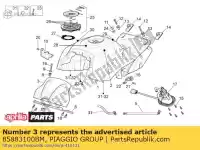 85883100BM, Piaggio Group, pokrywa zbiornika paliwa. bia?y aprilia  rsv rsv4 rsv4 tuono tuono 1000 2009 2010 2011 2012, Nowy