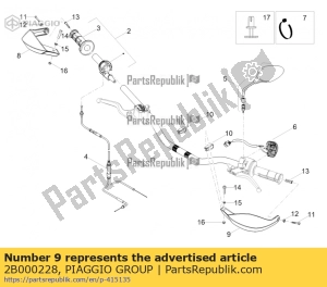 aprilia 2B000228 lh handschutz - Unterseite