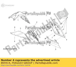 Piaggio Group 895914 nummerplaathouder - Onderkant