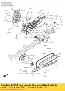 Kawasaki 14092Y059 ok?adka, lewa - Dół