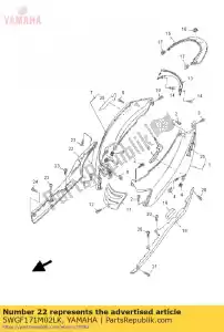 yamaha 5WGF171M02LK mole, side cover 2 - Bottom side